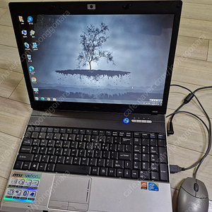 msi 노트북 팝니다/ 15.4인치/ T6600 2.2GHz/ SSD + HDD/ ATI Radeon HD 3430/ 마우스1개