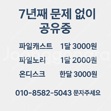 웹하드 한달 무제한 자유이용권 3000원 선착순 두분 ...--0