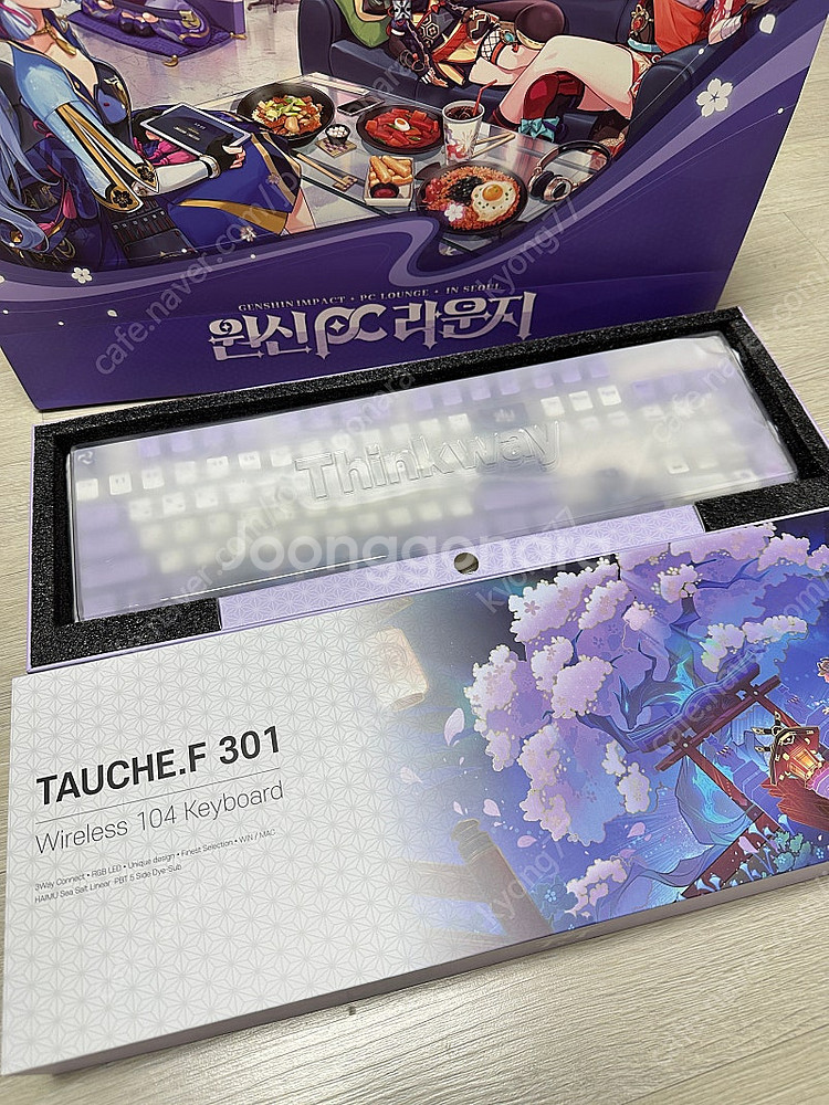 새제품)원신 PC라운지 키보드(토체프 301 기반)--1