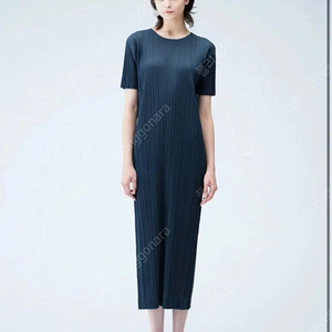 플리츠플리즈 라미에 원피스 챠콜 새상품급