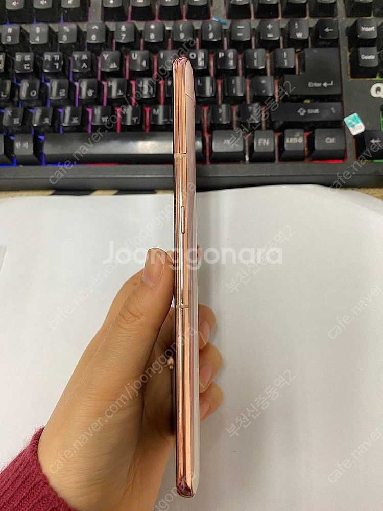 201590 SK 갤럭시A80 로즈골드 AA급 128G...--5