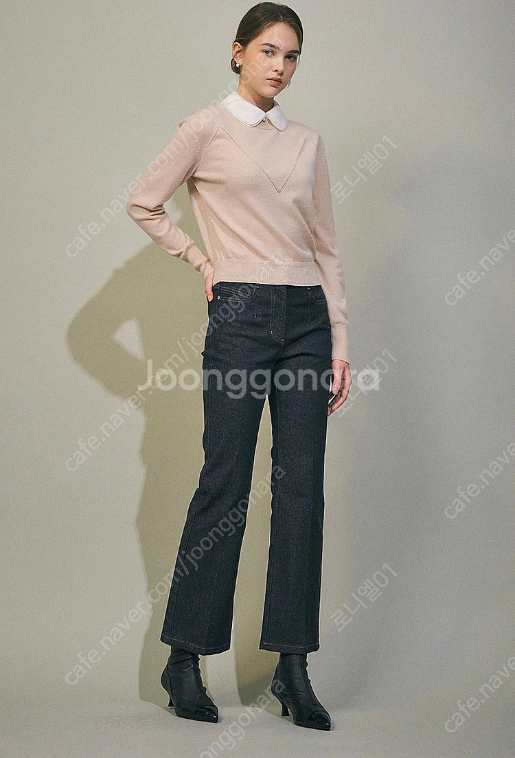 마인 세미 부츠컷 데님 청바지--0