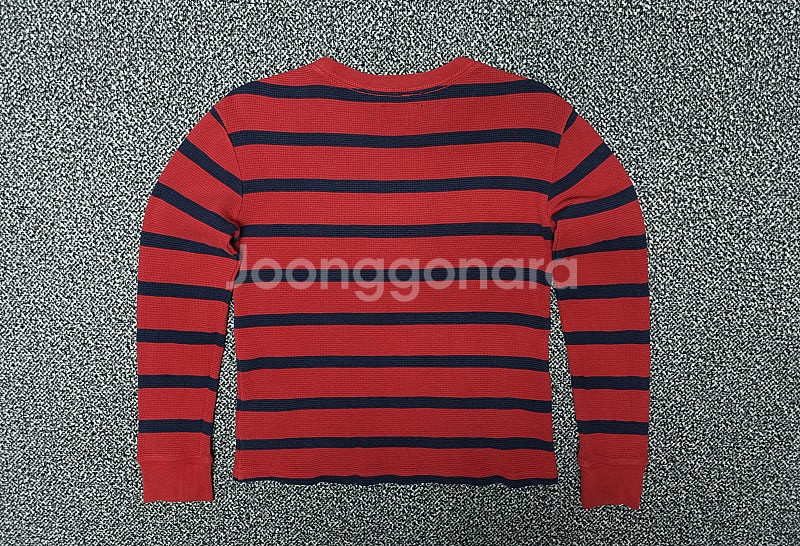 [무료배송][135]폴로 키즈 스트라이프 와플티 긴팔티--1