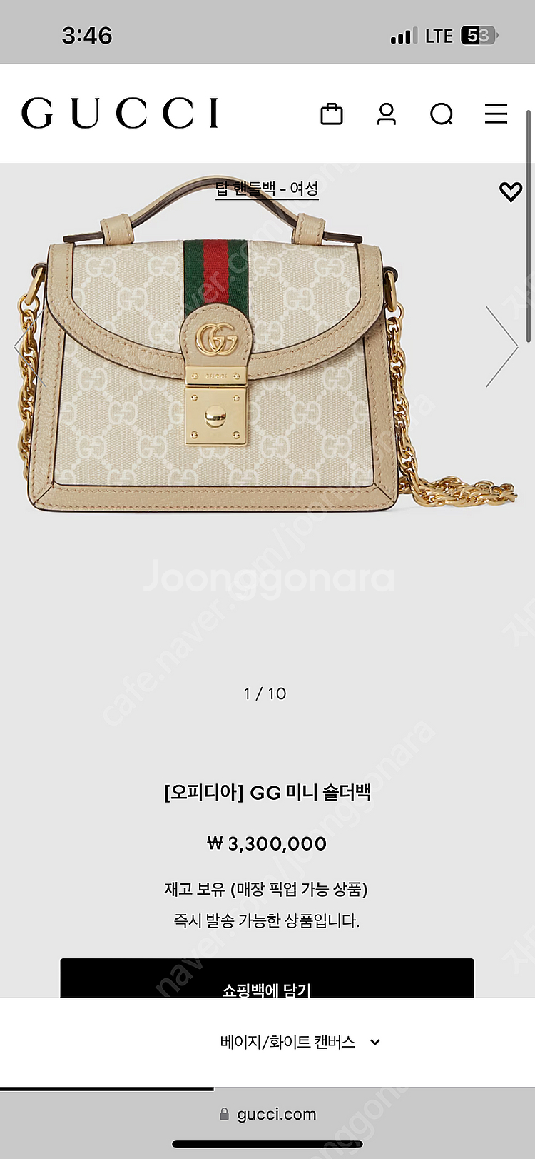 오피디아 GG 미니 숄더백--0