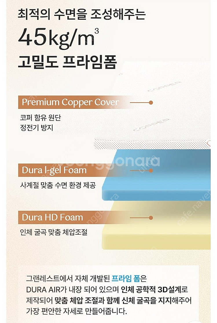 그랜레스트 퀸사이즈 토퍼 10cm 블랙--4