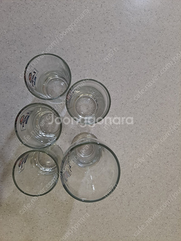 오비라거 술잔 유리컵 레트로 빈티지--3