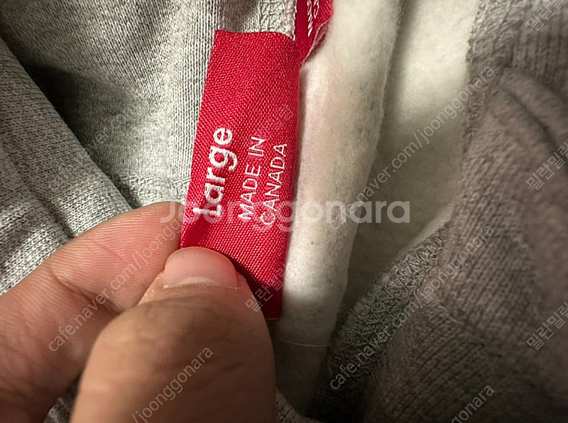[L]슈프림 19FW 반다나 후드 그레이--3