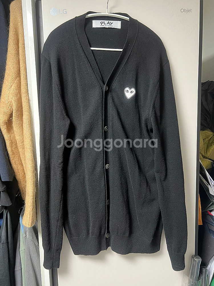 꼼데가르송 남자 가디건 블랙/화이트와펜 XXL(F) 사...--1