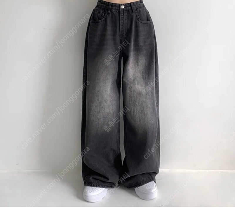 새상품 데님 와이드 팬츠 청바지 y2k 통바지 와이드팬츠 흑청