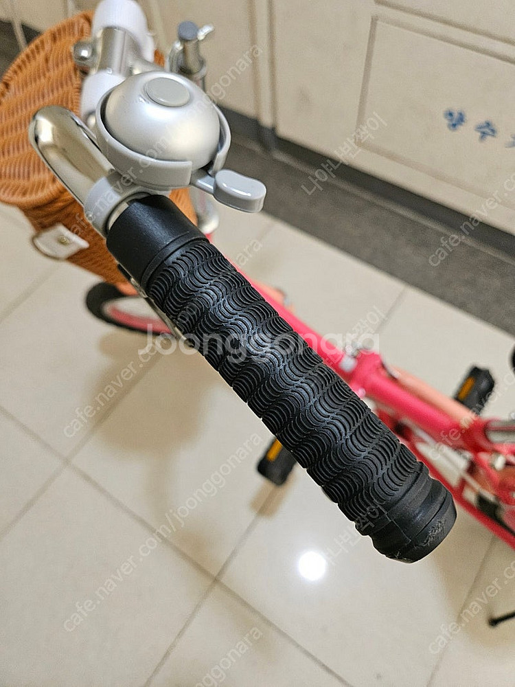 삼천리 미니벨로 링크 16인치 접이식 핑크 자전거--3