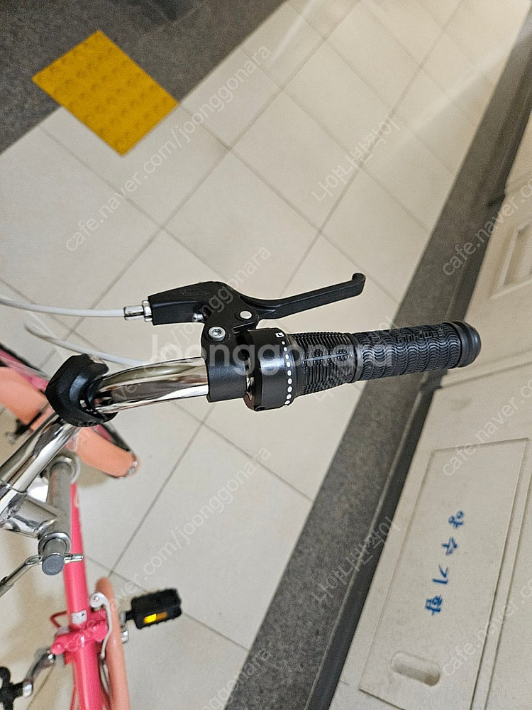 삼천리 미니벨로 링크 16인치 접이식 핑크 자전거--7