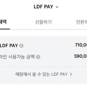 LDF Pay 롯데면세점 사용 가능 상품권 710,000 -> 650,000원에 판매합니다.
