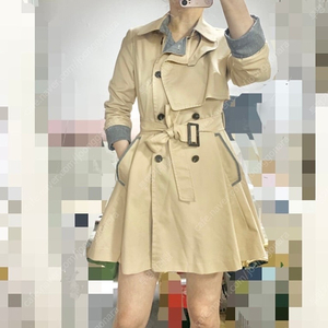 올리브데올리브ㅡ 더블 트렌치 코트 55/새거수준