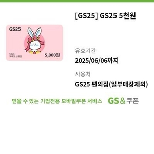 GS25 5천원 (2장 있어요)