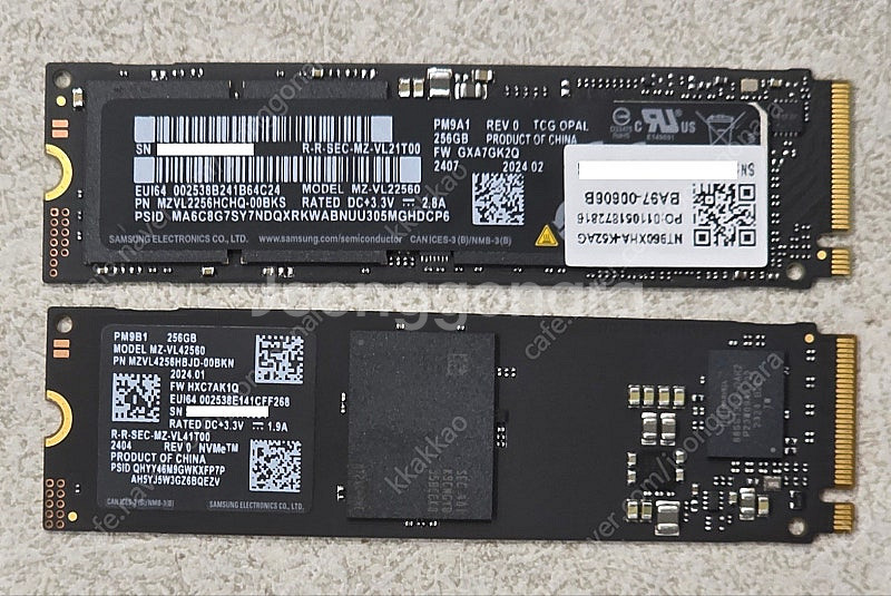 [SSD] 삼성 NVME SSD 256G 2개 (PM9...--0
