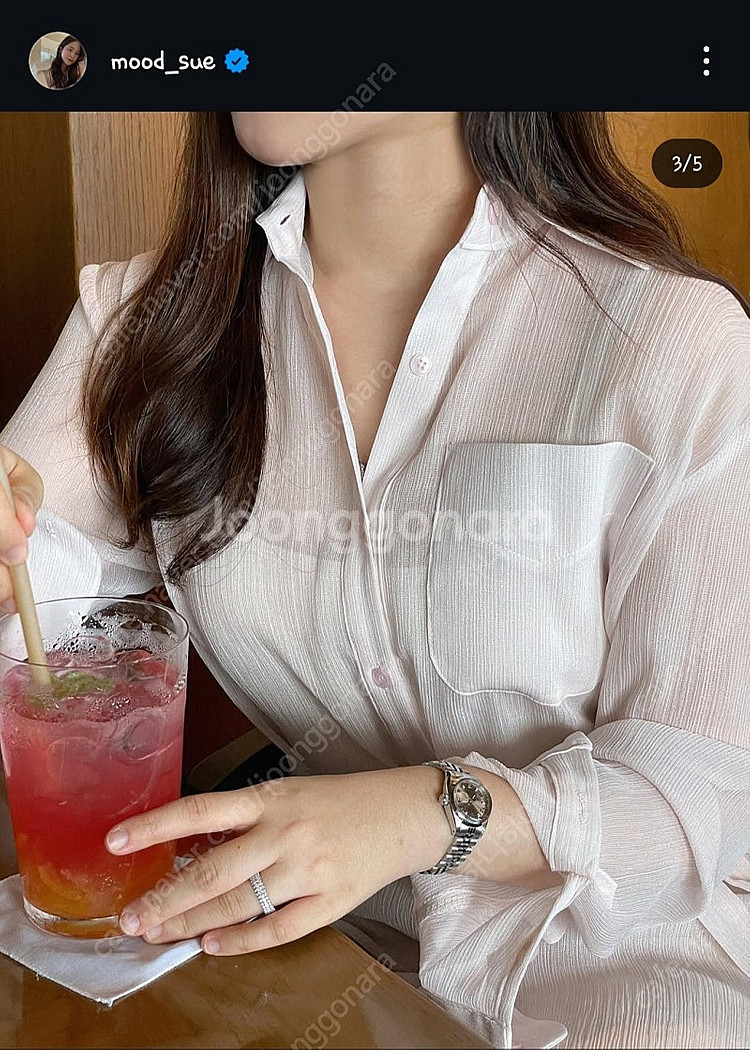 무드에 무드클로젯 글리터 쉬폰 원피스--2
