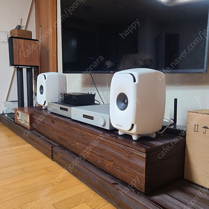 가격인하 "초민트급" 제네렉 Genelec 8341 화이트 1조 풀박 + GLM kit+ 유선볼륨+AES컨버터