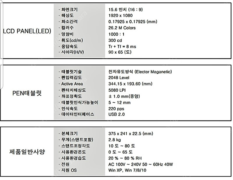 (파격가) ACCU 1560CE Tablet 모니터--4