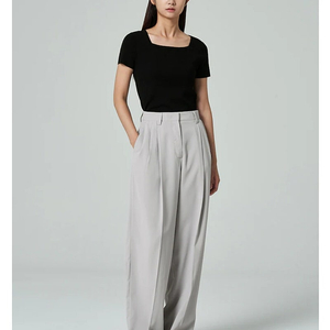 (XS)여성 에잇세컨즈 쓰리턱 와이드 슬랙스 팬츠 이미지