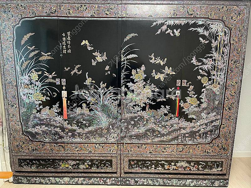 (대구) 자개장 나비장 12자 화장대 등 세트--0
