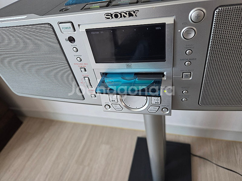 SONY 레트로 붐박스 MD플레이어 고품질 오디오 시스템--3