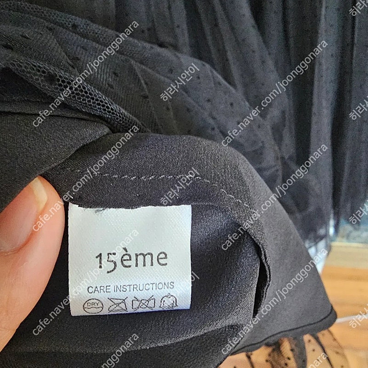 피프틴엠 도트 시스루 원피스 이미지