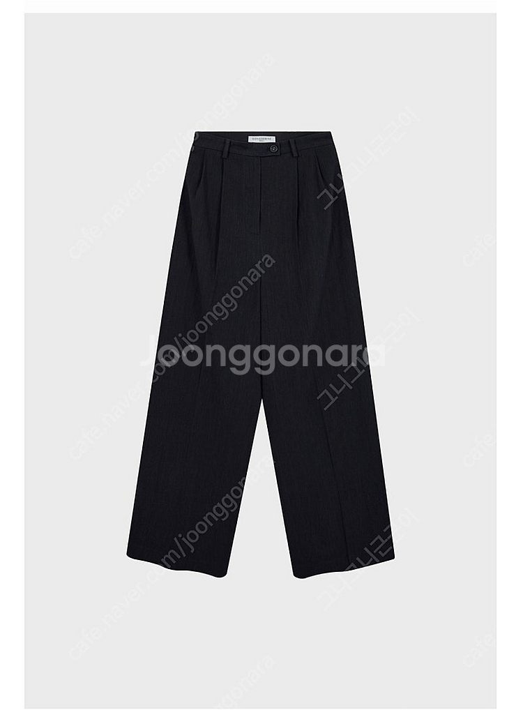 공드린 에디 린넨 와이드 팬츠 네이비 s 택포--0