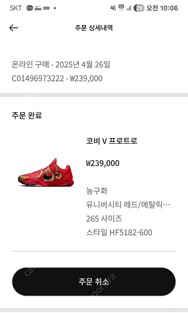 코비5 265사이즈--0