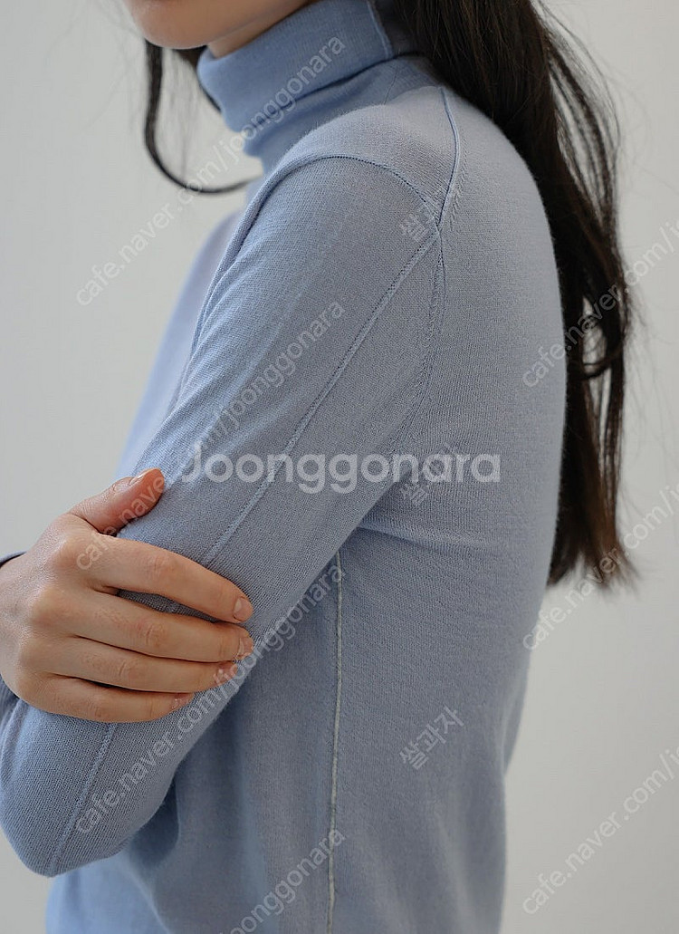 몽또또 캐시미어 터틀넥니트 스카이블루 S Standar...--0