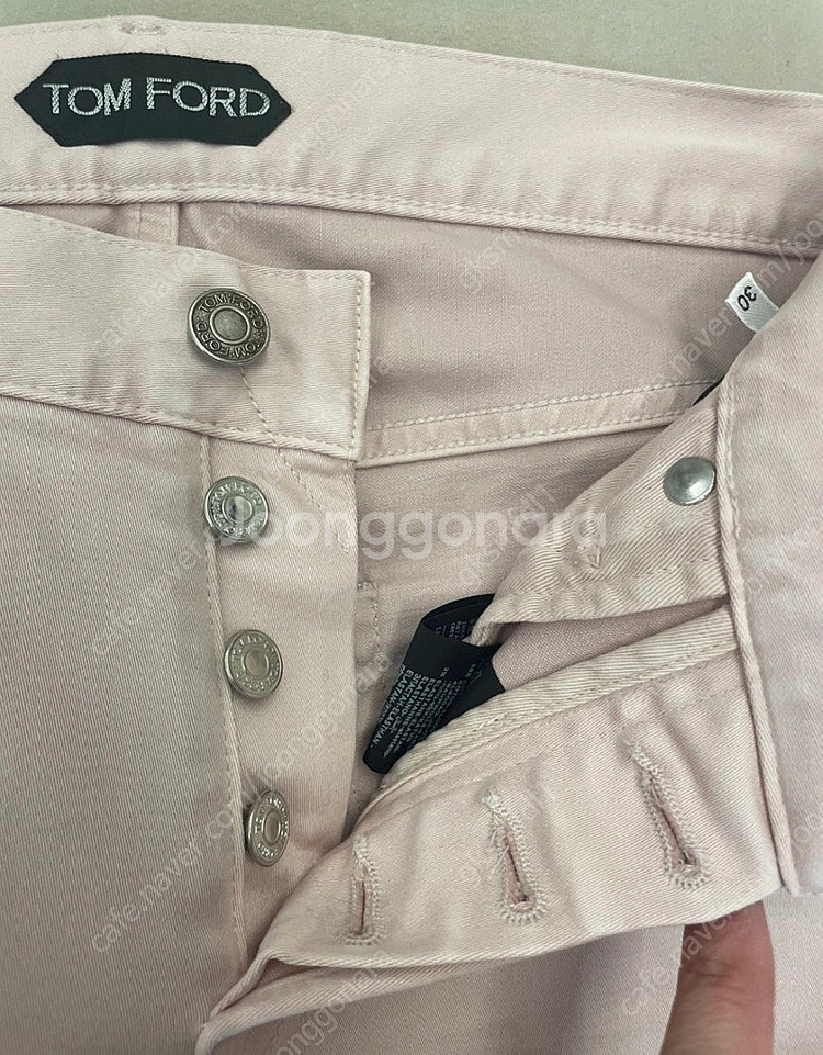 톰포드 톤다운핑크 스트레치 일자핏 진--4