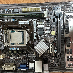 ECS H81H3-M3 메인보드 4세대. G3220 CPU, 램 4g