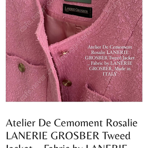 쎄모먼 핑크 트위드 자켓