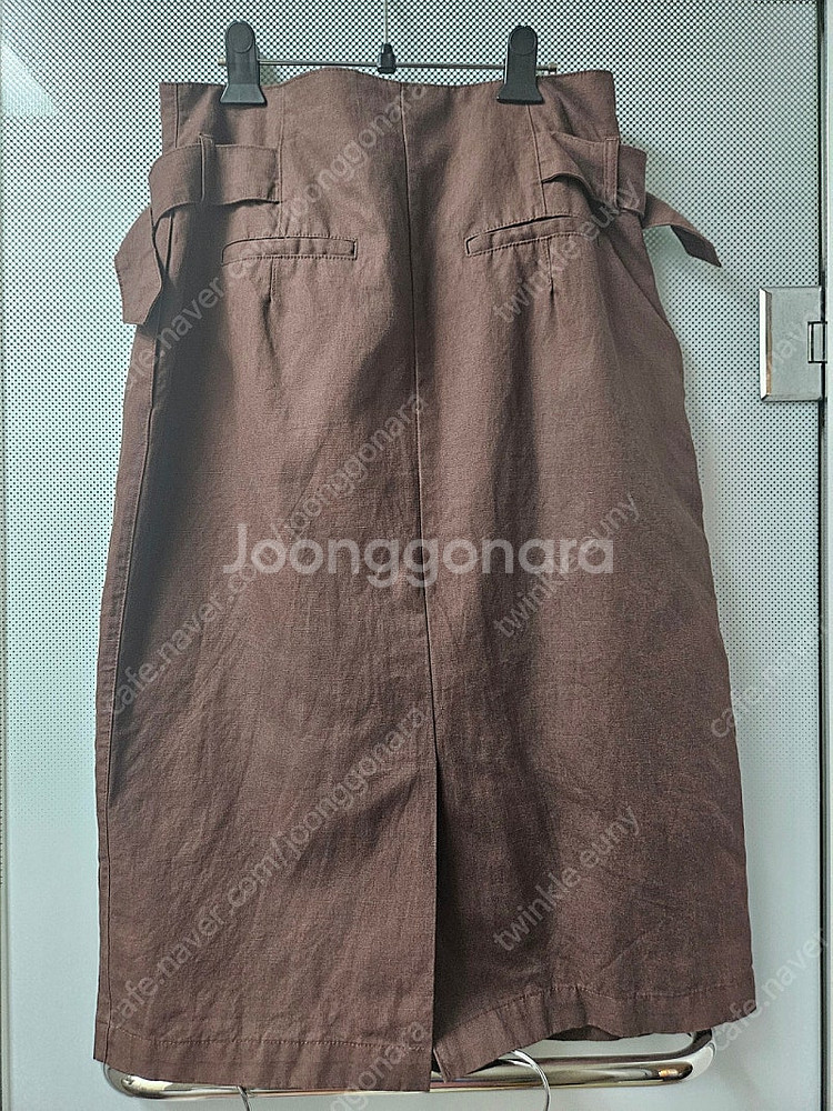 마레 린넨 비죠 랩 스커트--7