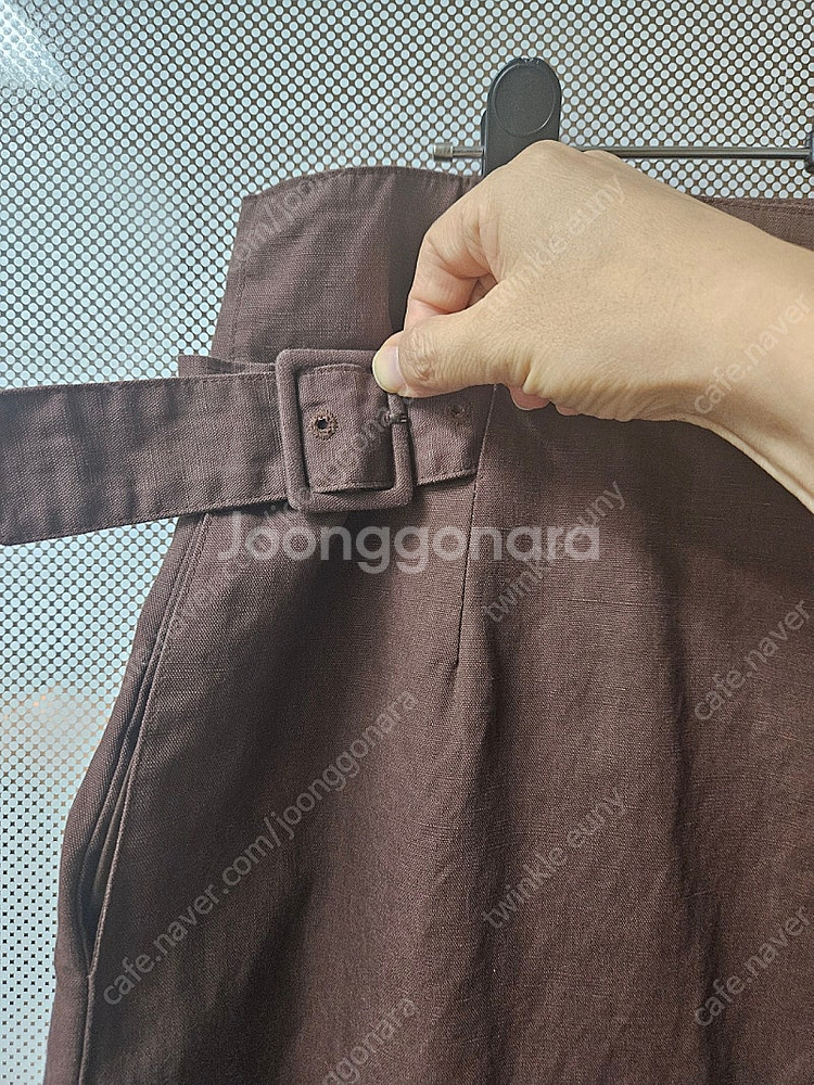 마레 린넨 비죠 랩 스커트--8
