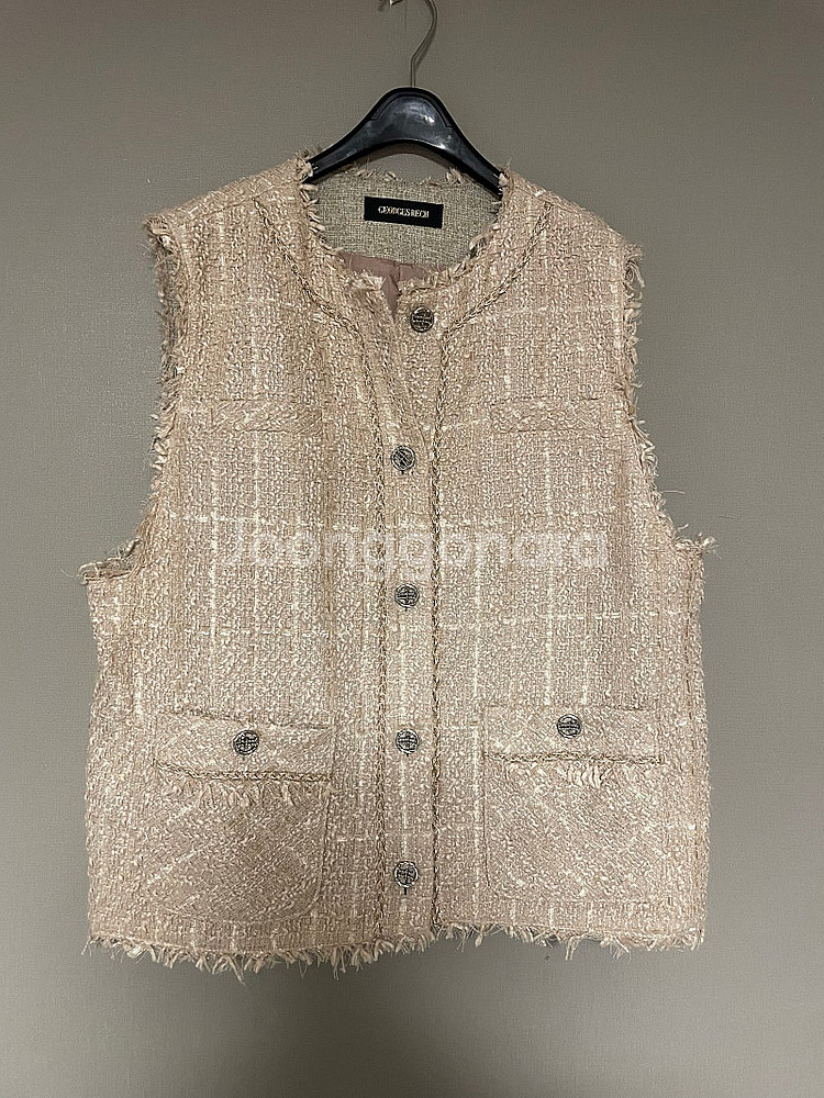 새) 조르쥬레쉬 글리터 트위드조끼(88size)--0