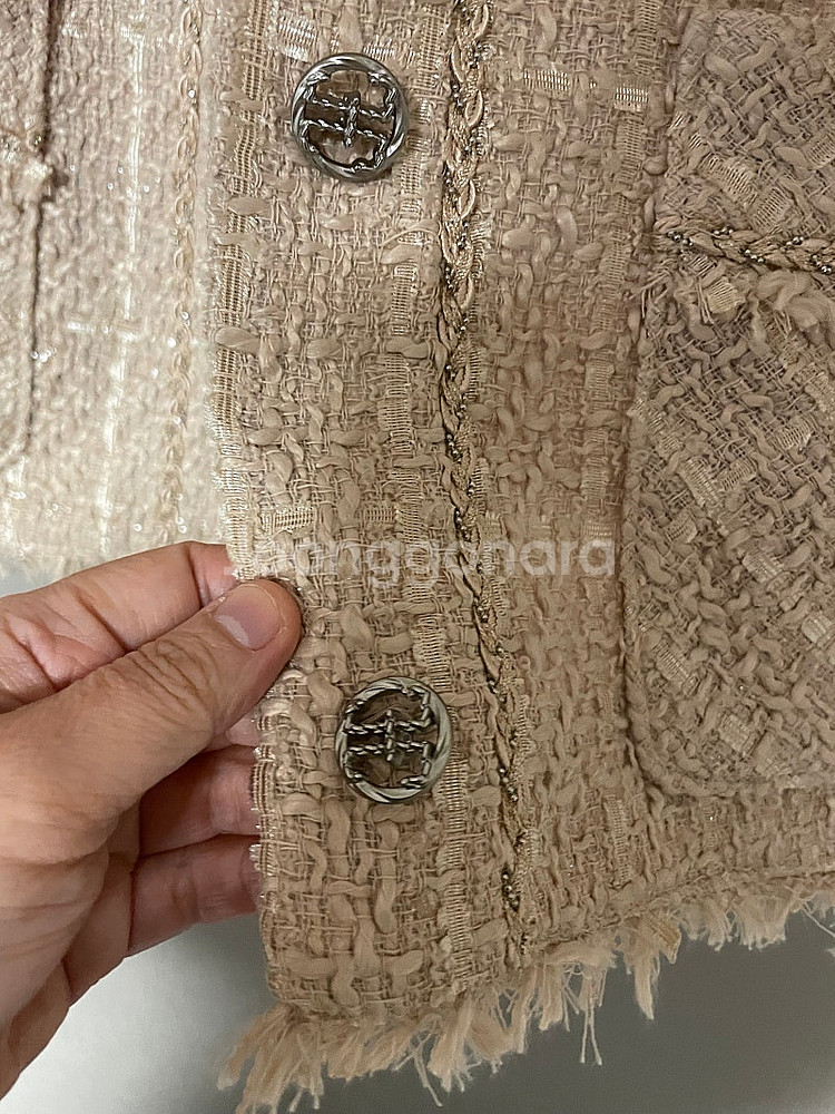새) 조르쥬레쉬 글리터 트위드조끼(88size)--3