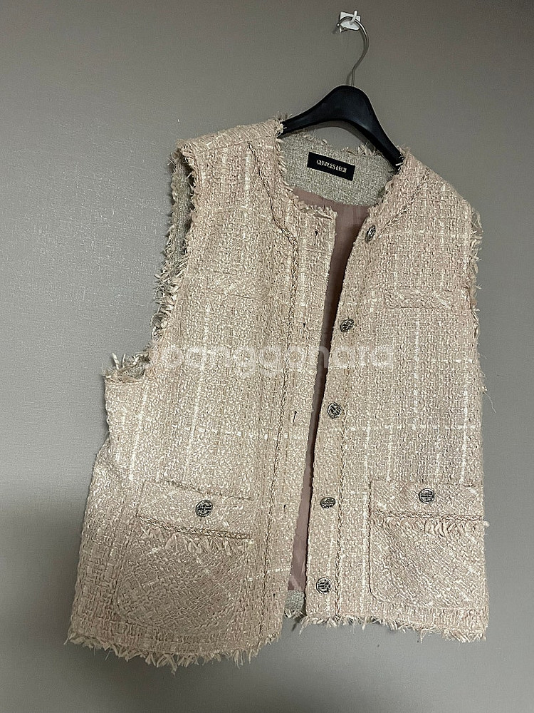 새) 조르쥬레쉬 글리터 트위드조끼(88size)--7