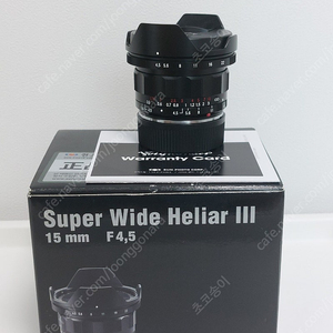 보이그랜더 수퍼-와이드 헬리어 15mm f4.5 3세대 M마운트 렌즈 팝니다.