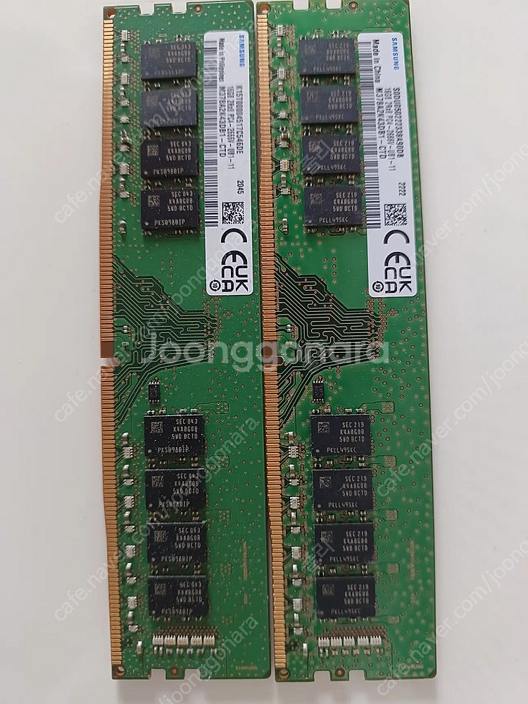 삼성 DDR4 2666K 16기가 2개--0
