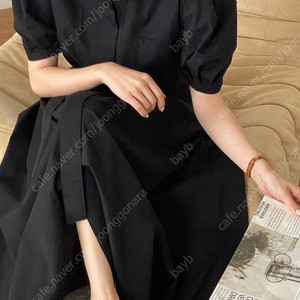 웰노운 핀턱 플리츠 퍼프 반팔 트렌치 롱 원피스 바스락 원피스
