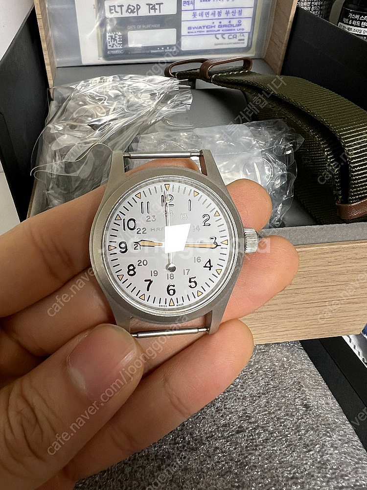 해밀턴 카키필드 메커니컬 흰판--2