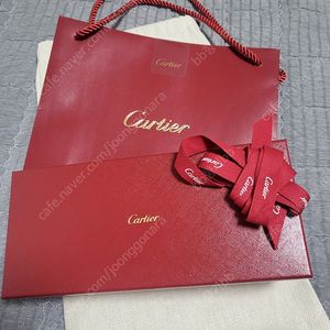 까르띠에 팔찌 케이스 + 쇼핑백 + 포장용끈