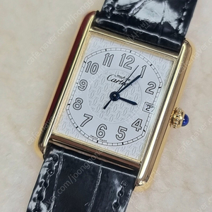 까르띠에 빈티지 탱크 머스트 XL 아라비아숫자판 골드 디버클 시계(남녀공용)