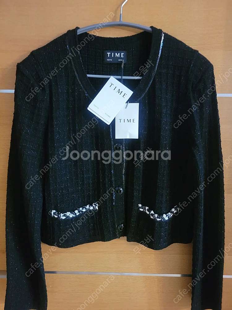 타임 와플 글리터 가디건--2