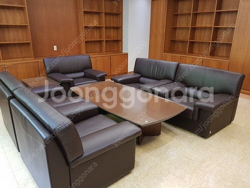보르네오 5인용 천연가죽 쇼파세트--3