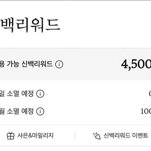 신세계 신백리워드 12500원 7천원 판매