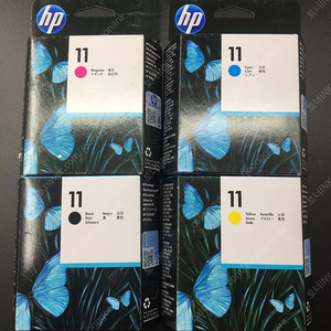 HP HP11 C4834A, C4835A, C4836A, C4837A 미사용 정품잉크 판매합니다.