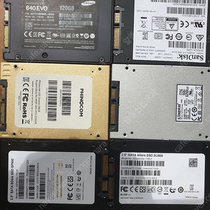 브랜드 ssd 120g 하드 6개일괄팝니다