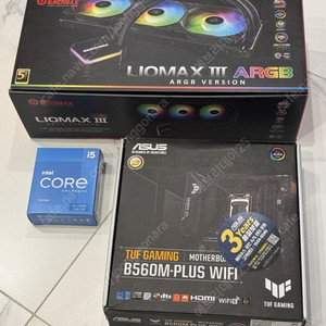 인텔 i5-11600K + ASUS TUF B569M-PLUS WIFI + 팀그룹 DDR +4 에너맥스 3열 수냉쿨러 일괄 판매 합니다.