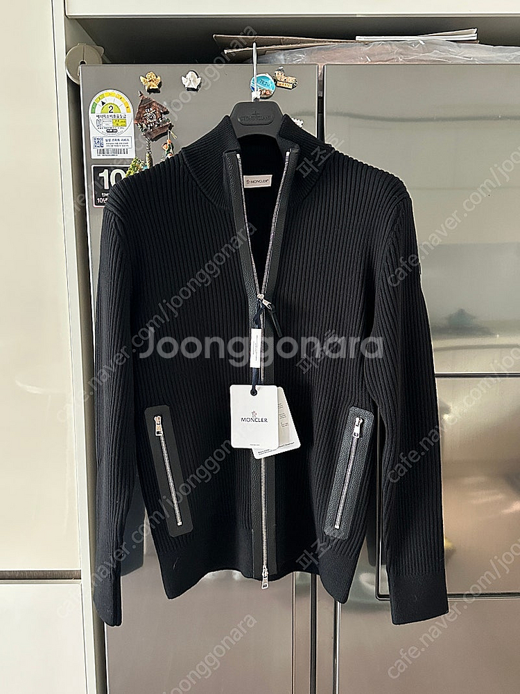 몽클레어 24fw 울 집업 가디건 블랙 XL--0